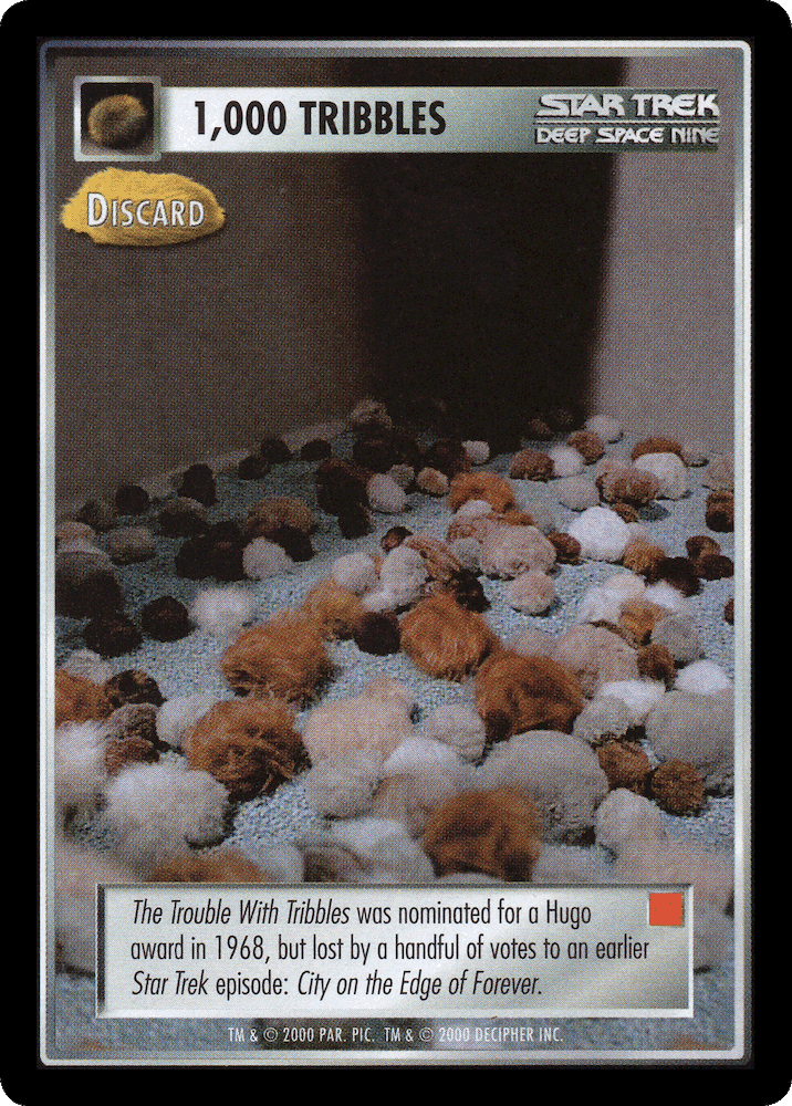 1,000 Tribbles - Discard (Red)